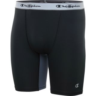 CHAMPION Mens Double Dry 6 Compression Shorts   Size: Xl, Black/slate