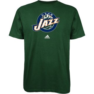 adidas Mens Salt Lake City Jazz Full Primary Logo Short Sleeve T Shirt   Size: