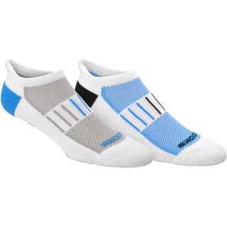 BROOKS Training Day Low Cut Socks   2 Pack   Size: Large, White/blue/black