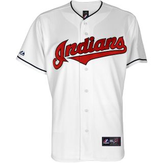 Majestic Athletic Cleveland Indians Blank Replica Home Jersey   Size: Large,