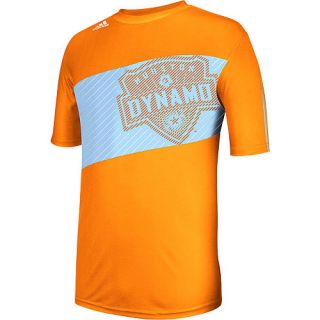 adidas Mens Houston Dynamo Finished Short Sleeve T Shirt   Size: Large, Orange
