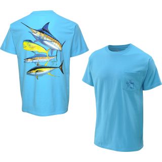 GUY HARVEY Mens Foursome Offshore Short Sleeve T Shirt   Size: Xl, Aqua Blue