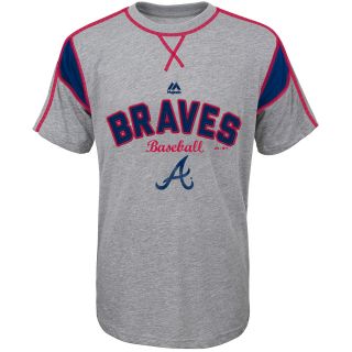 MAJESTIC ATHLETIC Youth Atlanta Braves Short Stop Short Sleeve T Shirt   Size: