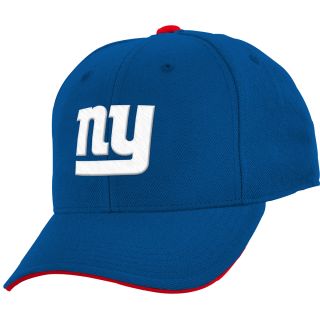 NFL Team Apparel Youth New York Giants Basic Structured Adjustable Cap   Size