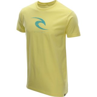 RIP CURL Mens Brashed Premium Short Sleeve T Shirt   Size: 2xl, Yellow