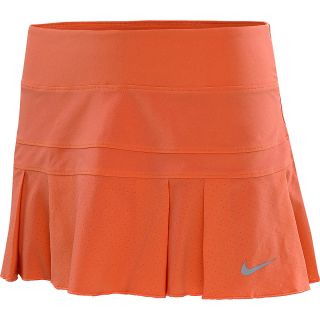 NIKE Womens Woven Pleated Tennis Skirt   Size: Large, Turf Orange/silver