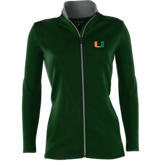 Antigua Miami Hurricanes Womens Leader Full Zip Jacket   Size Large,