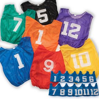 Sport Supply Group Lightweight Numbered Adult Scrimmage Vest  Set of 12   Size:
