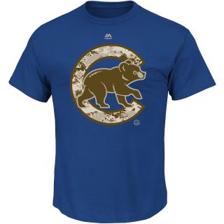 MAJESTIC ATHLETIC Mens Chicago Cubs Memorial Day 2014 Camo Logo Short Sleeve T 