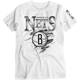 adidas Youth Brooklyn Nets Retro Short Sleeve T Shirt   Size: Small, Charcoal