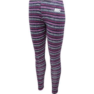 NIKE Womens Leg A See Printed Tights   Size: Large, Magenta/white