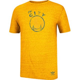 adidas Mens Golden State Warriors City Graphic Short Sleeve T Shirt   Size: