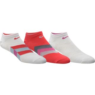 NIKE Dri FIT Cotton Fly Crew Socks   3 Pack   Size: Medium, White/red