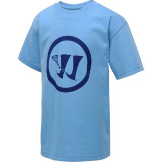 WARRIOR Boys Crease Lacrosse Short Sleeve T Shirt   Size Large, Carolina Blue