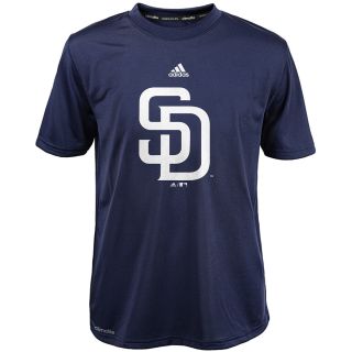 adidas Youth San Diego Padres ClimaLite Team Logo Short Sleeve T Shirt   Size: