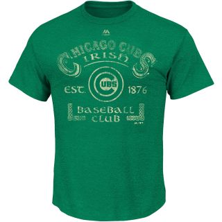 MAJESTIC ATHLETIC Mens Chicago Cubs Irish Catch Short Sleeve T Shirt   Size: