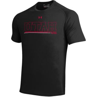 UNDER ARMOUR Mens Utah Utes Tech Short Sleeve T Shirt   Size Large, Black