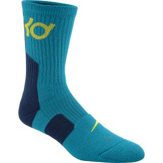 NIKE Mens KD Elite Crew Basketball Socks   Size Medium, Teal/navy