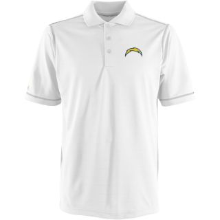Antigua San Diego Chargers Mens Icon Polo   Size Large, White/silver (ANT