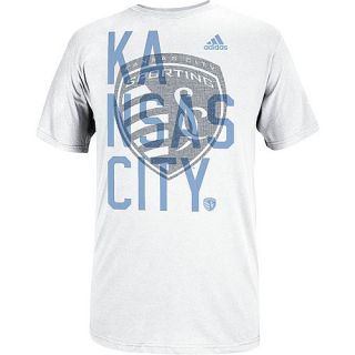 adidas Mens Sporting Kansas City Bleed Through Short Sleeve T Shirt   Size: