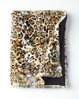 Jaguar Print Fur Throw