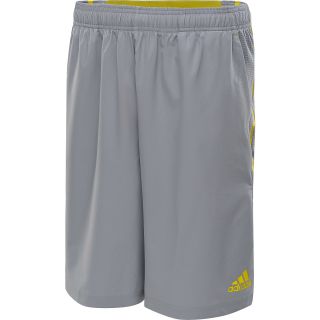 adidas Mens Ultimate Swat Woven Shorts   Size Medium, Grey/yellow