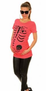 Glamour Empire Maternity Pregnancy Skeleton Print Cotton T shirt Top 547 at  Womens Clothing store