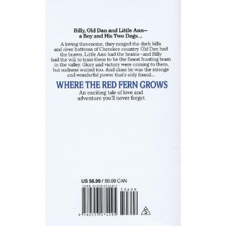 Where the Red Fern Grows: Wilson Rawls: 9780553274295: Books