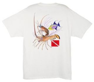 Guy Harvey Lobster Dive II T Shirt: Clothing