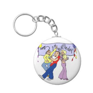 21st Birthday Party Celebration Twenty First BDay Key Chain