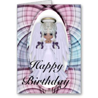 Fantasy Little Angel Happy Birthday Greeting Card