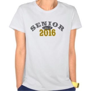 Senior Class of 2016 Yellow Gold T shirt