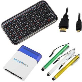 GTMax Bluetooth Wireless Mini Keyboard + 3FT Micro HDMI Cable + 3 Stylus Pen + Mini Brush for Acer ICONIA W510, ICONIA W700, ICONIA TAB A110, ICONIA TAB A700, ICONIA A510, ICONIA TAB A100, ICONIA A500: Computers & Accessories