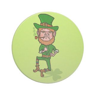 Funny Angry Lucky Irish Leprechaun Drink Coaster