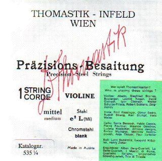 Thomastik Infeld Violin Prazision E    Plain E 1/4 Size Mittel, 535: Musical Instruments