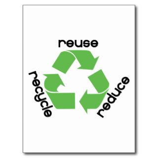 Reduce reuse recycle! Ecology design! Post Card