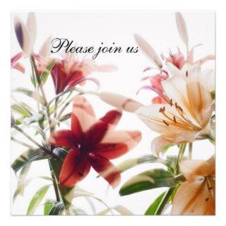 Lily themed Wedding or Any Occasion Invitation
