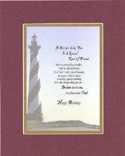 Poem for Brother Birthday   A Brother Like You is a Special Kind of Friend . . . Poem on 11 x 14 inches Double Beveled Matting (Burgundy)   Prints