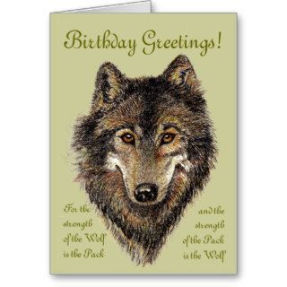 Birthday Wolf, Wolves & Quote, Animal, Cards