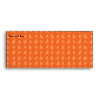 Orange christmas trees pattern envelope