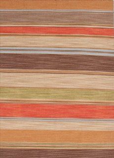 Jaipur Flat Weave Stripe Pattern Multi Color Wool Handmade Rug   PV22 Area Rugs  
