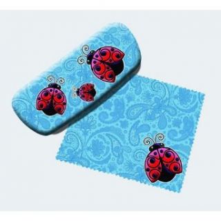Ladybugs Eyeglass hard storage Case with microfiber cleaning cloth: Health & Personal Care