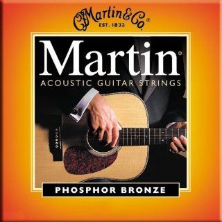 Martin M545 Phosphor Bronze Acoustic Guitar Strings, Light Medium: Musical Instruments