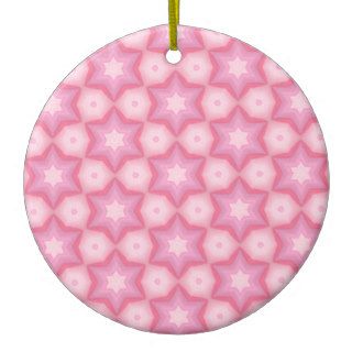 Pastel Pink Stars Pattern Custom Home Gift Item Ornament
