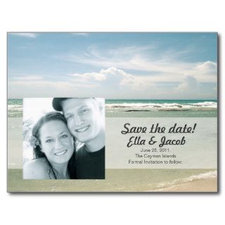 Photo Save the Date Beach Wedding Post Cards