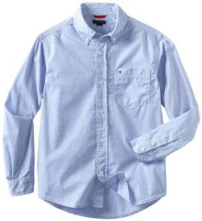 Tommy Hilfiger Boys 8 20 Vineyard Long Sleeve Woven Shirt: Clothing
