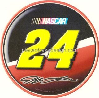 6" Round ~ Jeff Gordon #24 NASCAR Logo ~ Edible Image Cake/Cupcake Topper!!!: Grocery & Gourmet Food