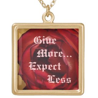 Give More, Expect Less Personalized Necklace