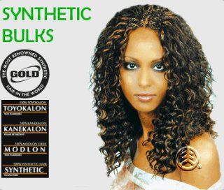 Synthetic Braiding Hair: Janet Collection Synthetic New Deep Bulk 24" Color: 1B: Health & Personal Care