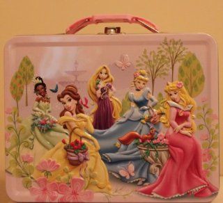 Disney Princess Animal Friends Embossed Metal Lunch Box with Free Mini Coloring Pages and Neon Metallic Crayons #2 : Childrens Lunch Boxes : Everything Else